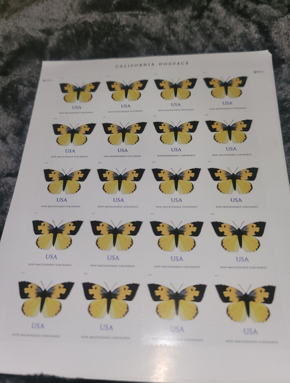 100 USPS Non-Machinable Surcharge Stamps Square Irregular‎ Envelopes Butterfly